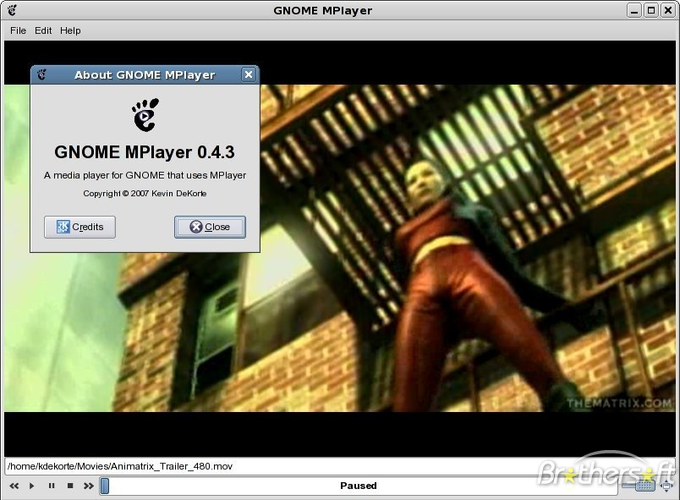 Screenshot von Gnome MPlayer