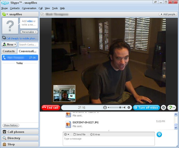 Screenshot von Skype