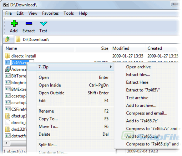 7-Zip screenshot