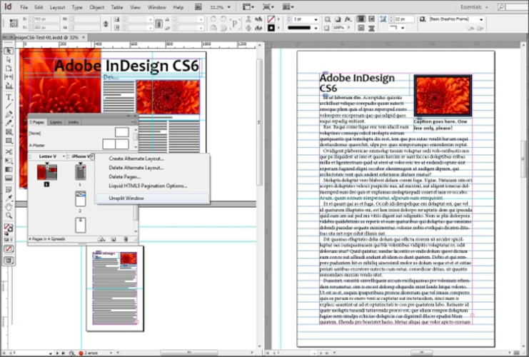 Adobe InDesign screenshot