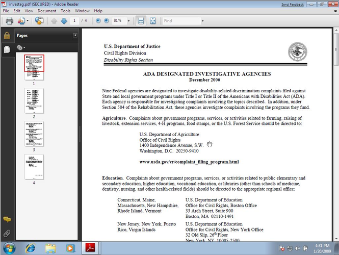 Adobe Reader screenshot
