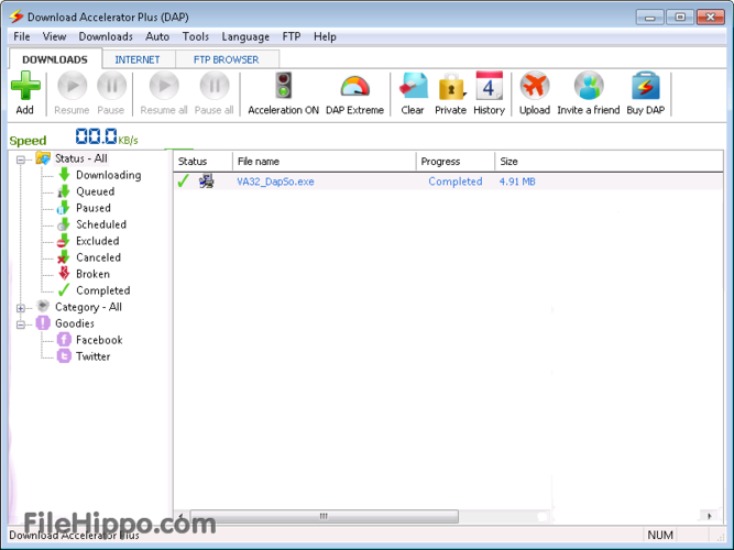 Download Accelerator Plus (DAP) screenshot
