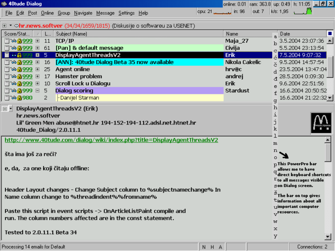 Forte Agent screenshot