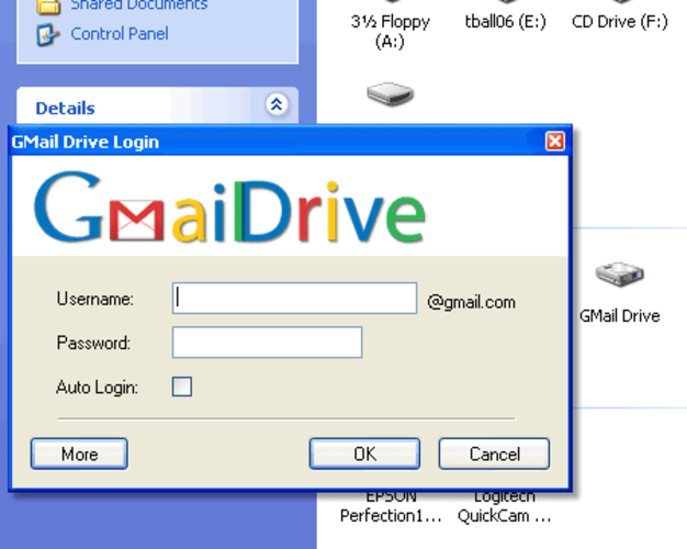 GMail Drive screenshot