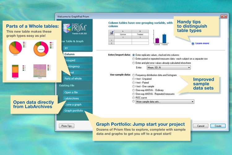 GraphPad Prism screenshot