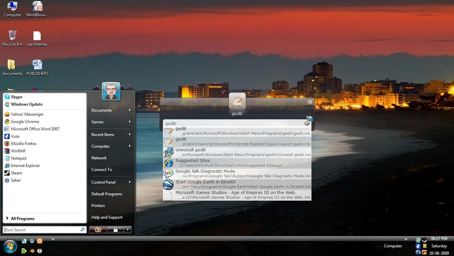 Launchy screenshot