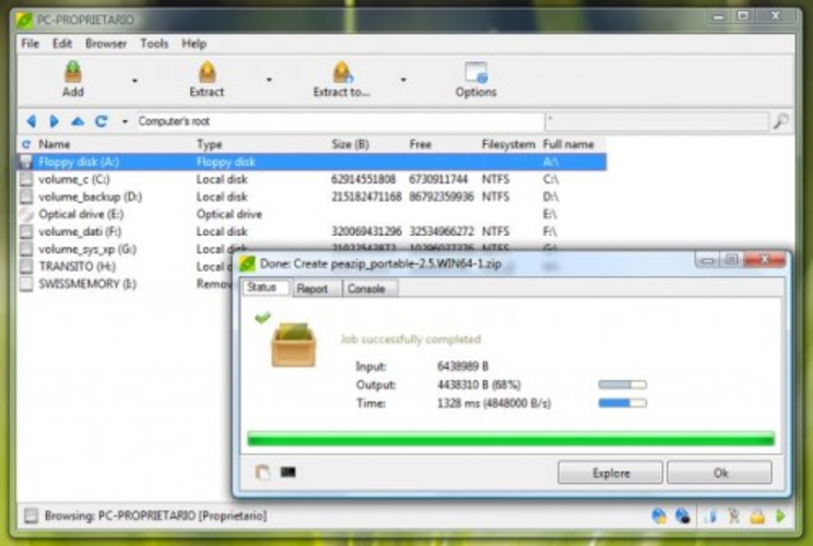 PeaZip screenshot