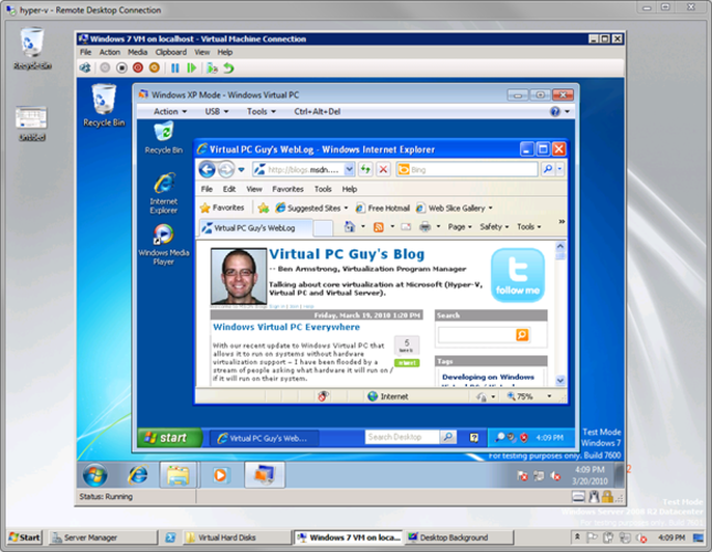 window virtual pc