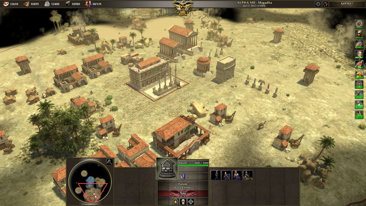 Republican Roman village in a desert setting