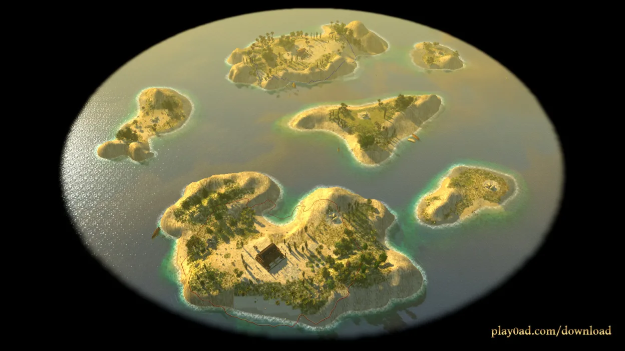 Cycladic archipelago with six small islands