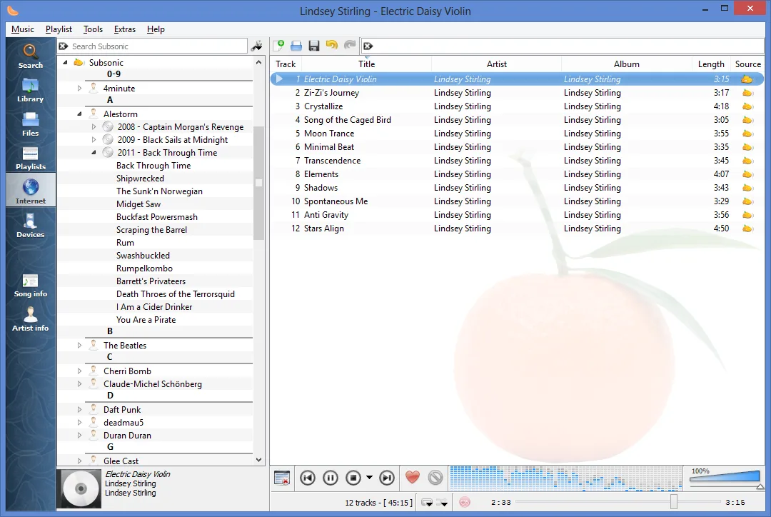 Clementine Music Player screenshot