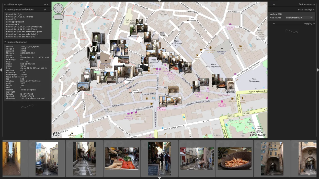 Show images on a map