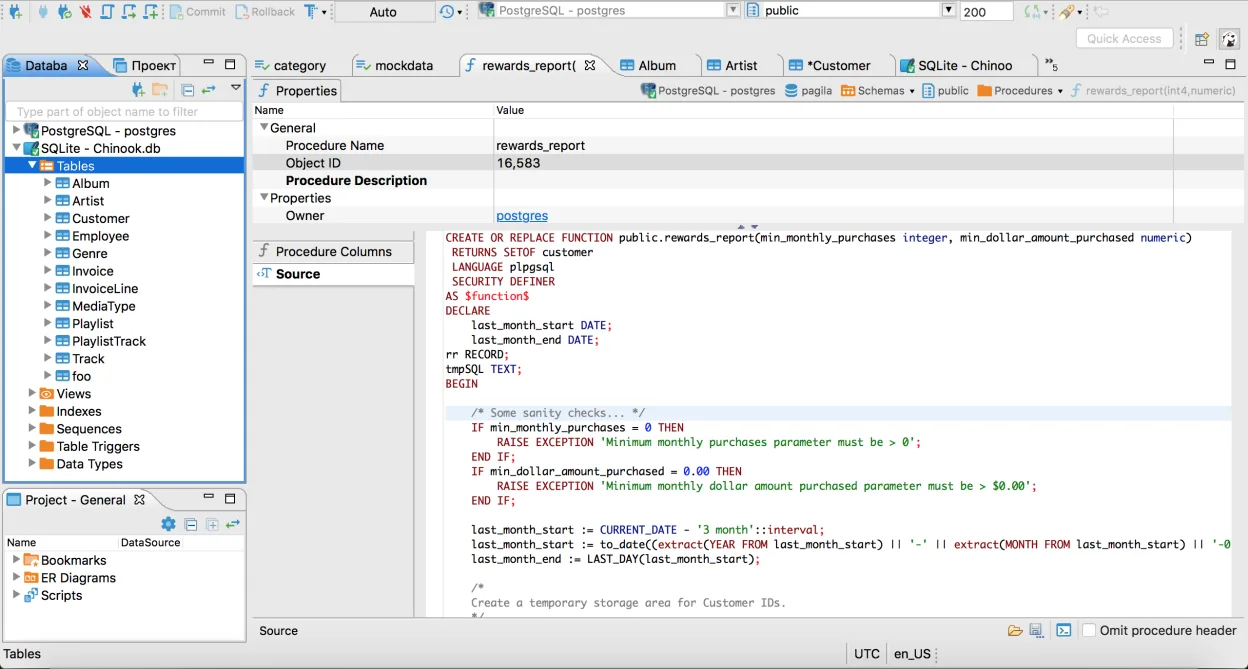 Editing a Stored Procedure
