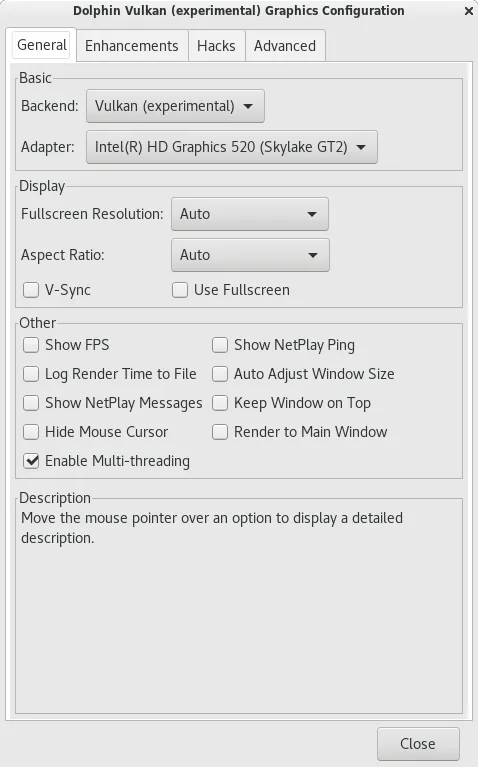 Grapics configuration