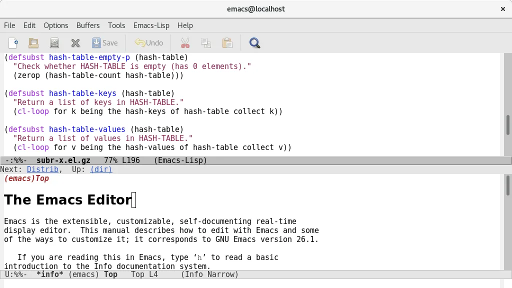 GNU Emacs screenshot