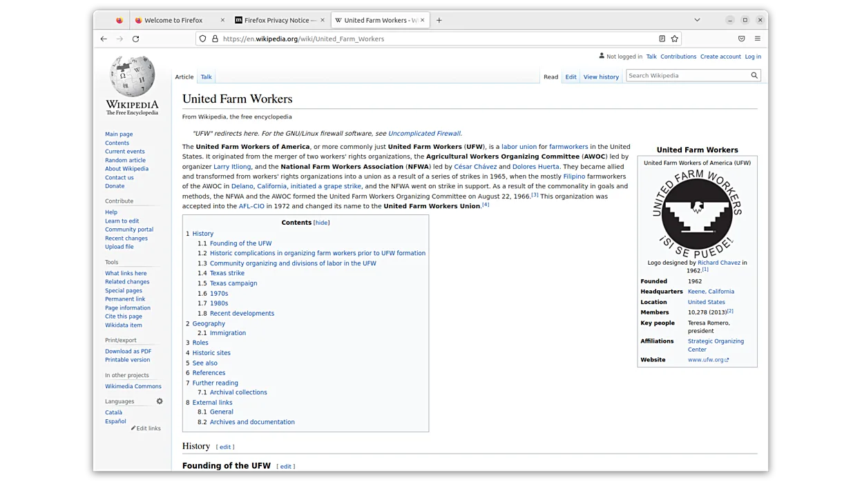 Firefox screenshot