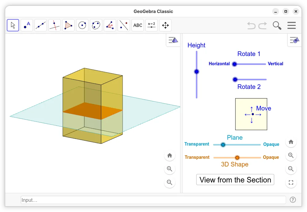 Captura de pantalla de GeoGebra