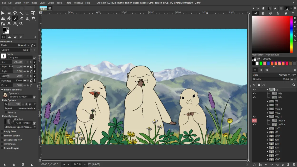 Screenshot von GIMP