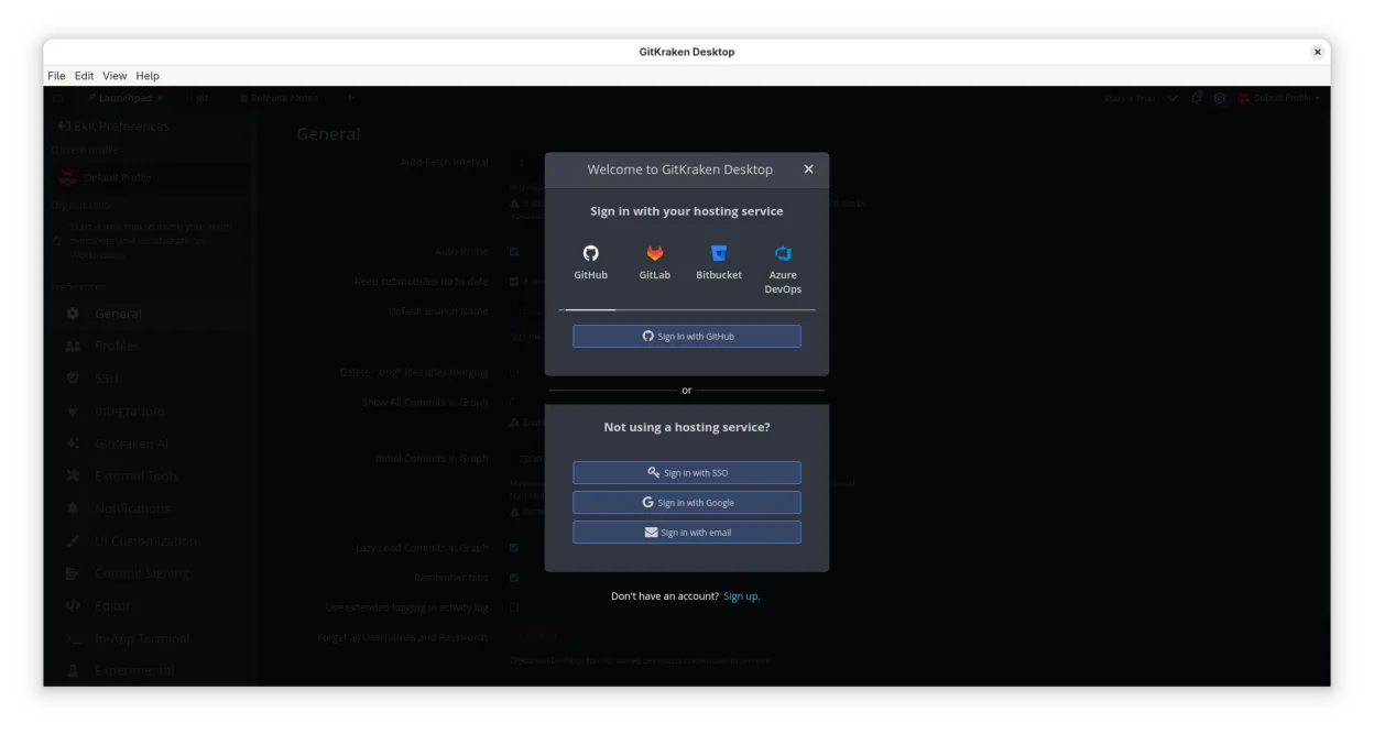 Logging in using various methods