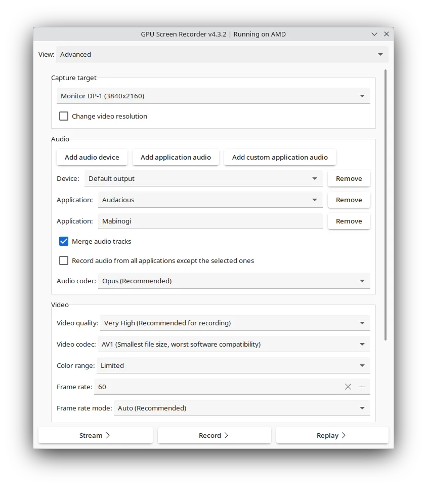 Advanced view in the old UI