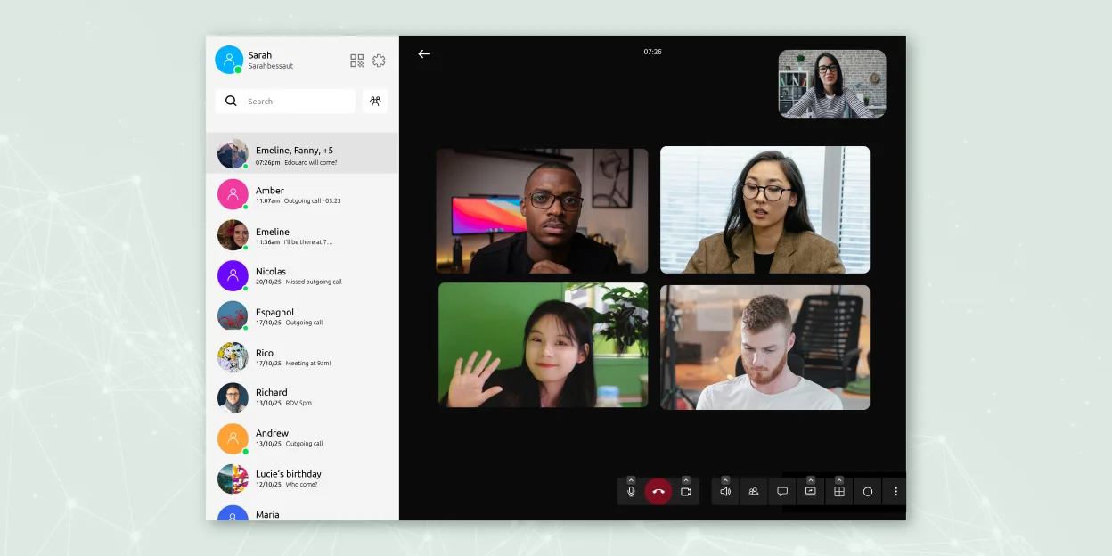 Group calls with an unlimited number of participants