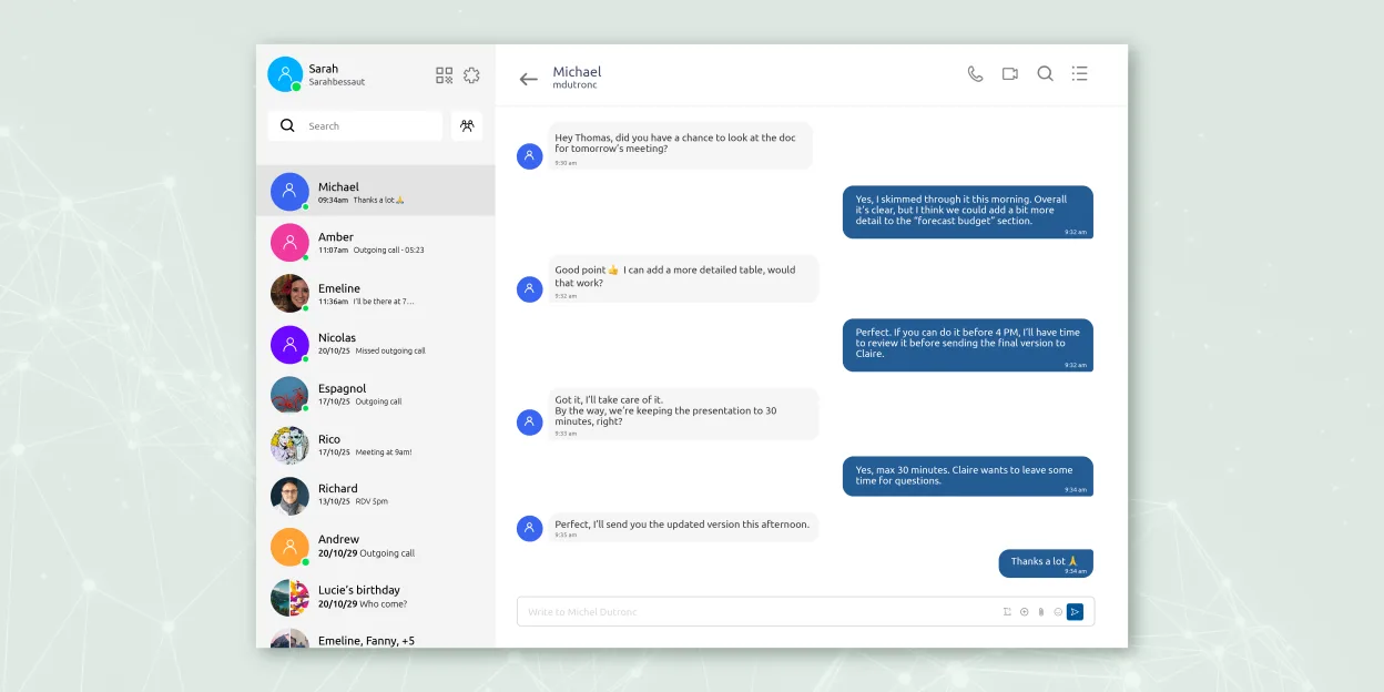Encrypted and secure text messaging without servers