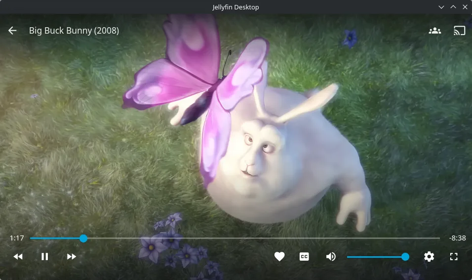Captura de pantalla de Jellyfin Desktop