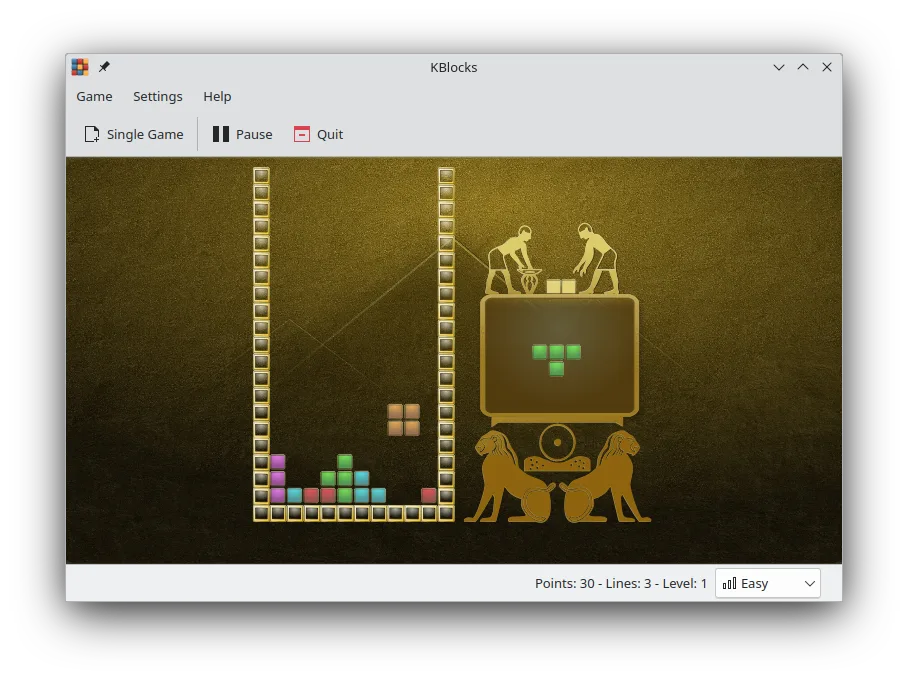 KBlocks screenshot