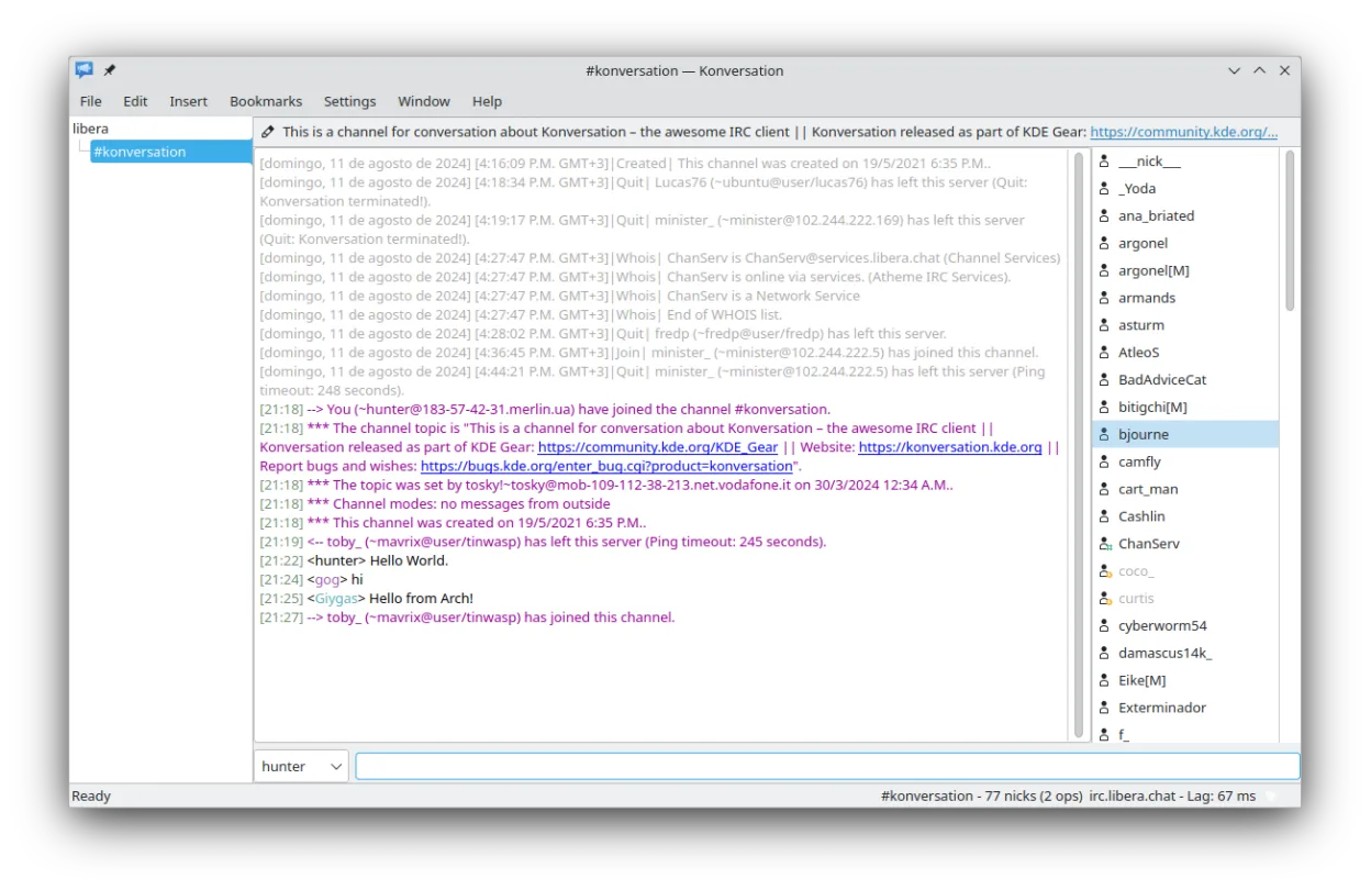 Konversation screenshot