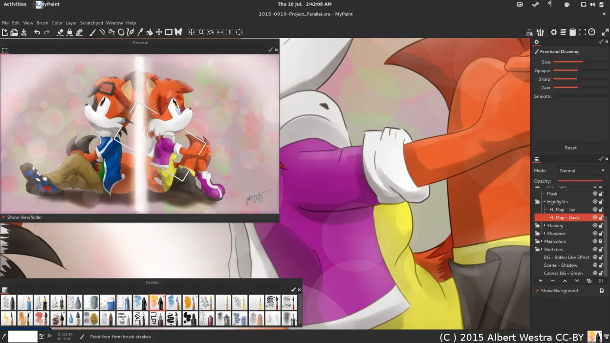Capture d’écran de MyPaint