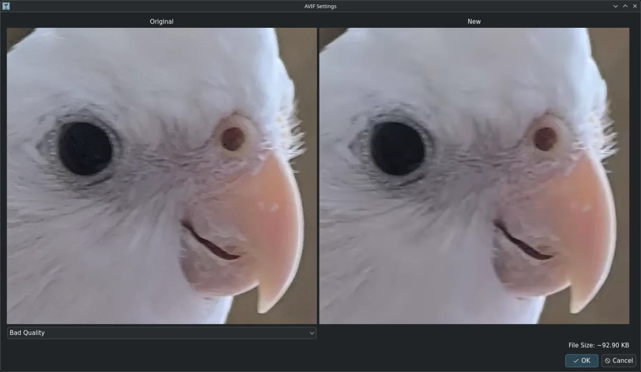 Saving AVIF image in nomacs viewer