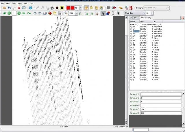 Text rotation, scaling, skewing