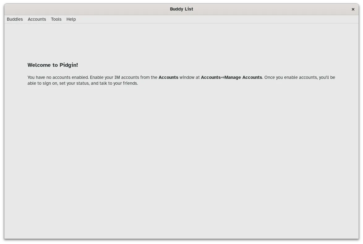 Buddy list showing friends on different networks