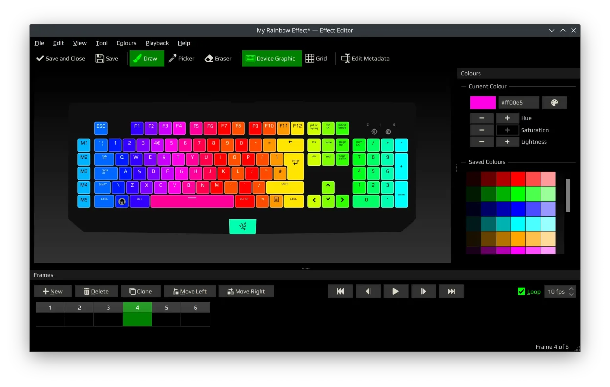 Drawing a custom effect in the Effect Editor