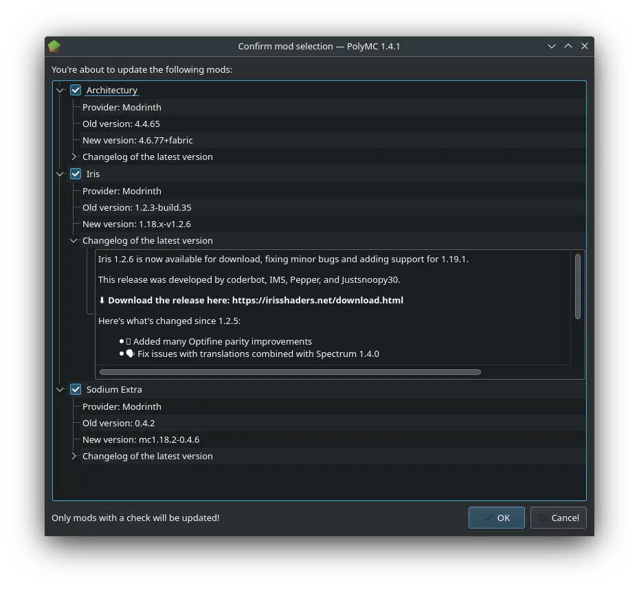 Mod updating