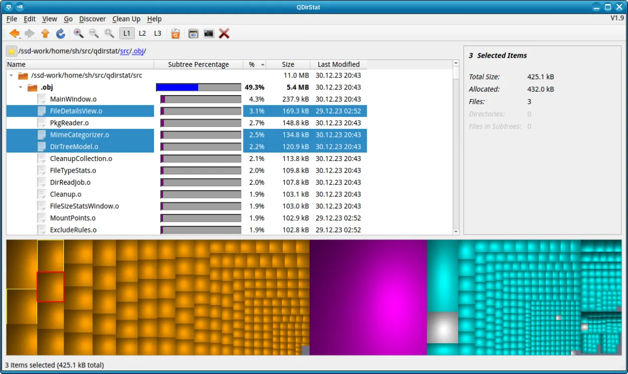 QDirStat screenshot