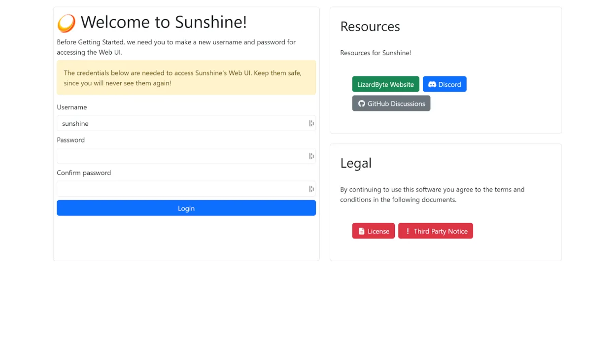 Sunshine screenshot