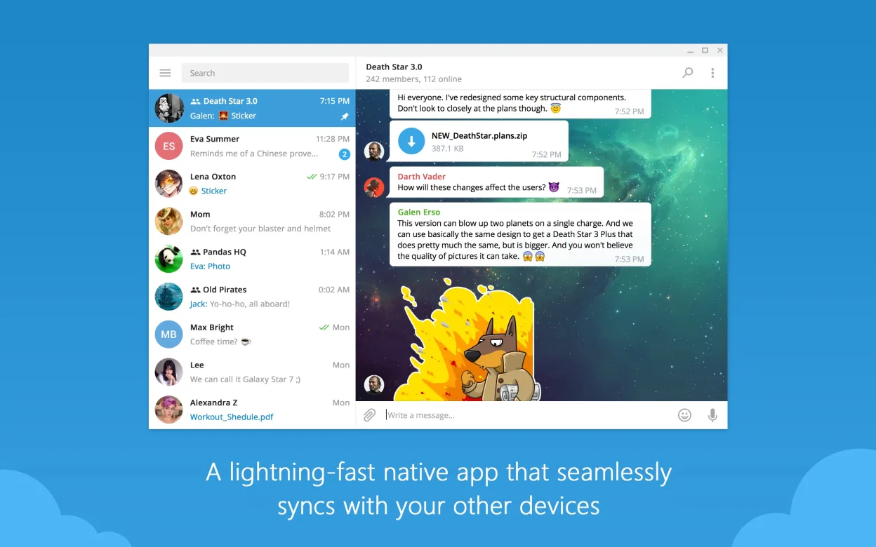 A lightning-fast native app that seamlessly syncs with your other devices