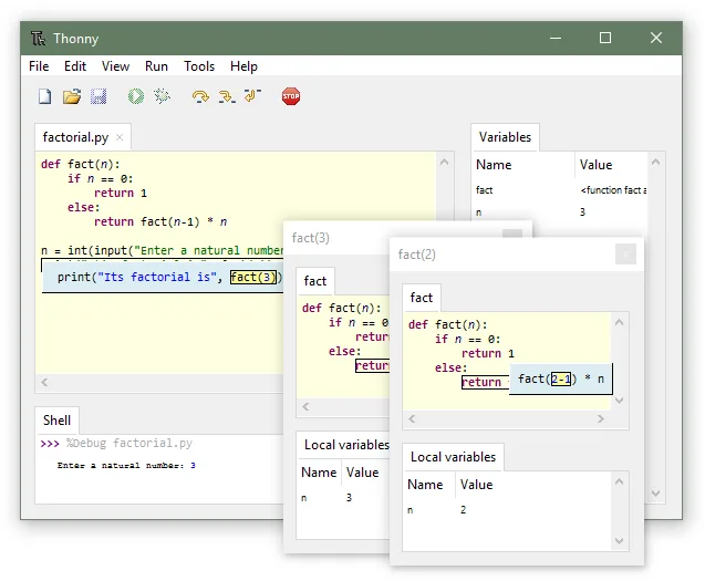 Thonny screenshot