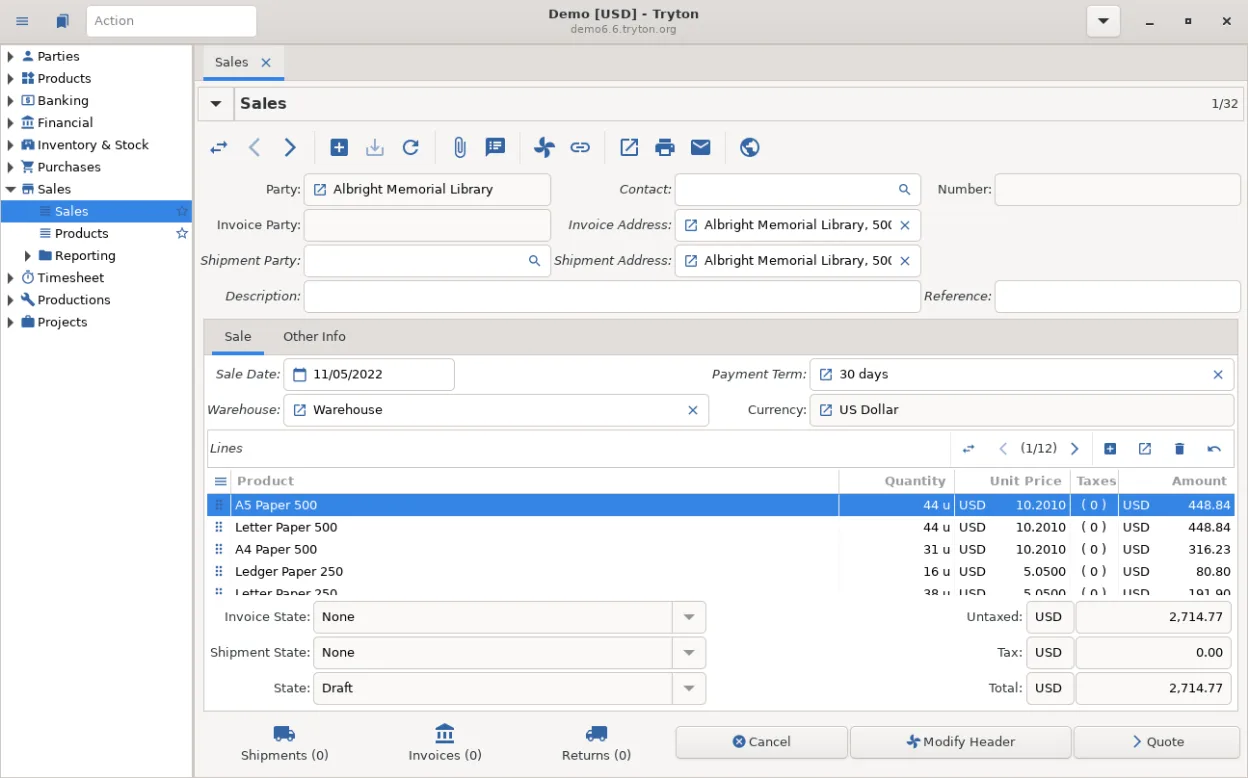 Tryton 8.0 screenshot