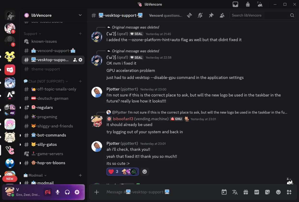 Main chat window