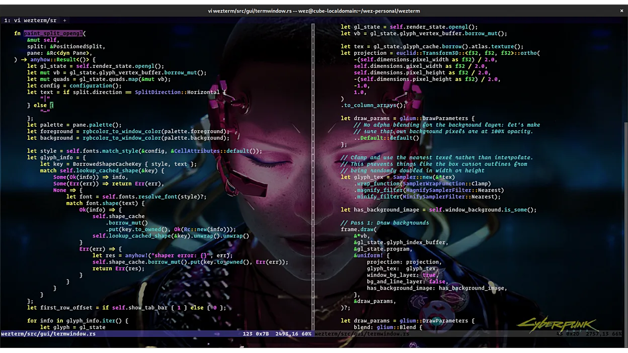 WezTerm screenshot