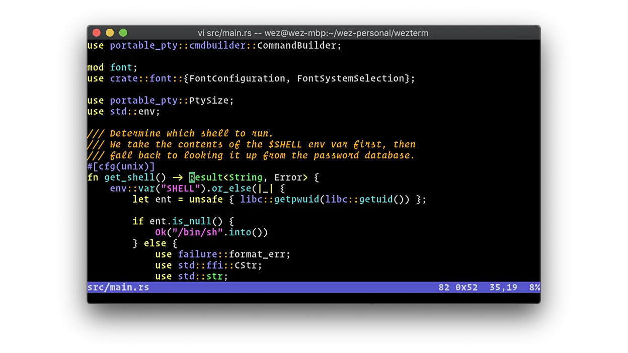 WezTerm screenshot