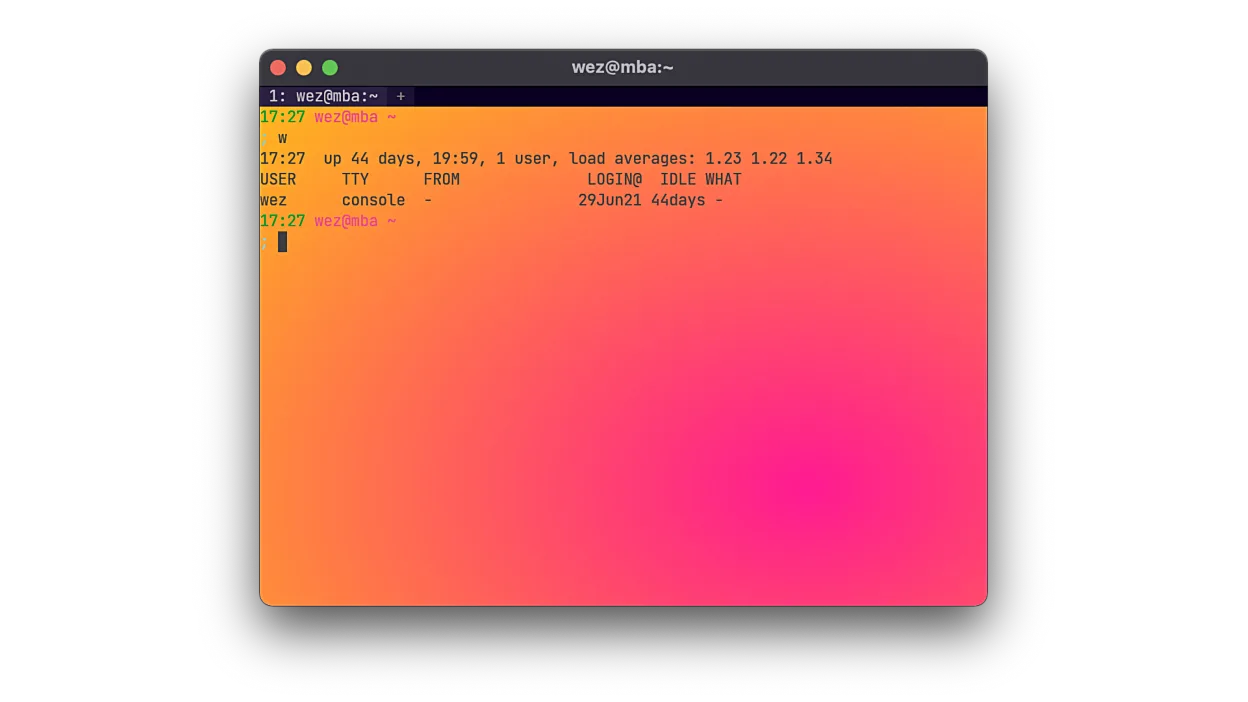 WezTerm screenshot