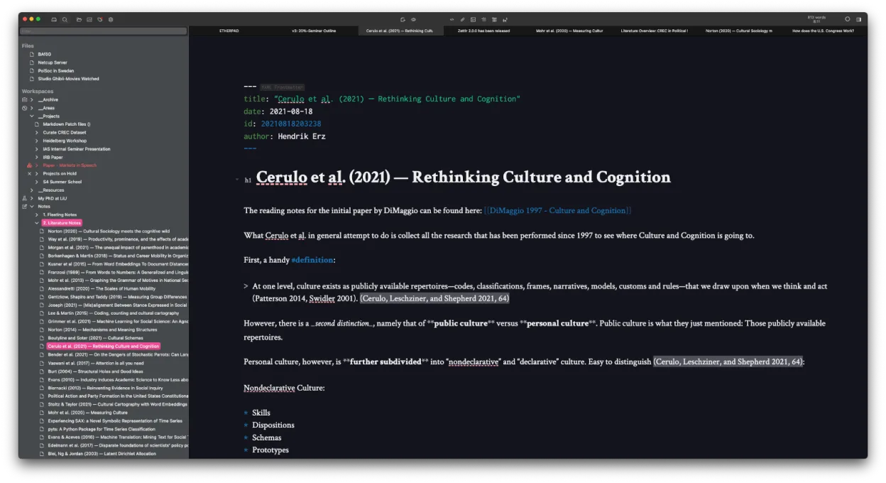 Zettlr screenshot